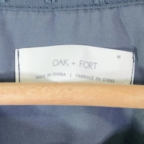 Oak + Fort Swissdot Midi Dark Turquoise Dress - Picture 11 of 15